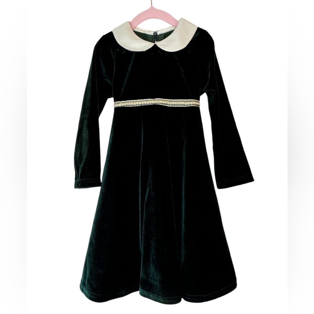 🖤 Sophie Rose Green Velvet Dress Size 5T 🖤